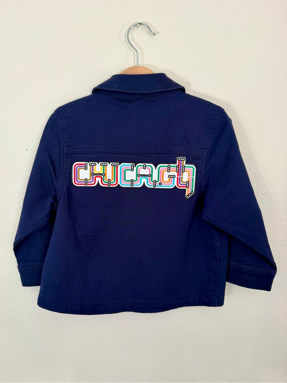 H&M Navy Blue Kids Jacket with Chicago Patch